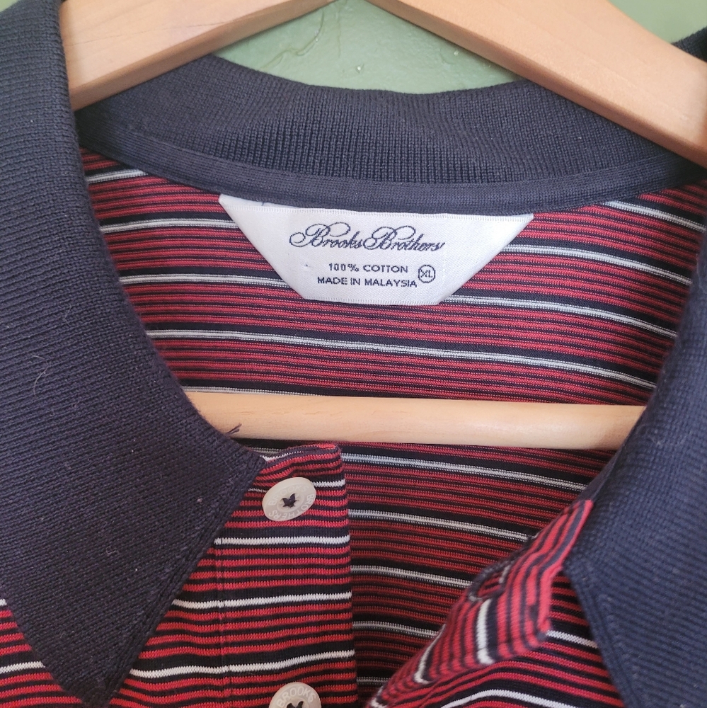 Brooks Brothers Striped Cotton Polo Shirt – Men’s XXL - Picture 2 of 3